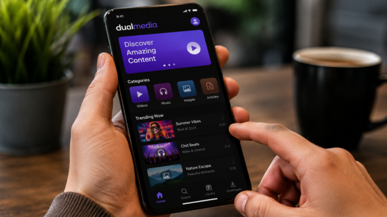 application mobile dualmedia